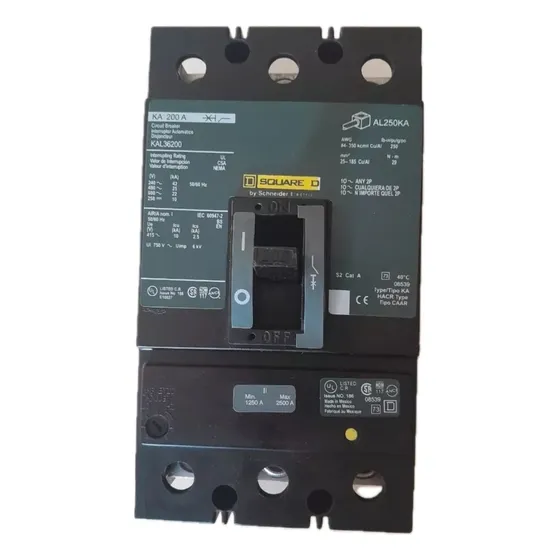 Interruptor Termagnetico Kal36200 3 P. 600 V. 200amp Squared