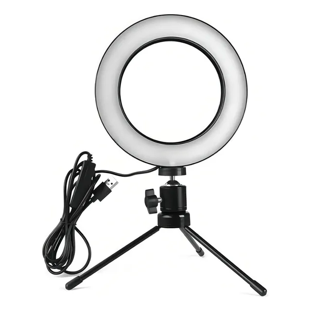 Aro de luz led Led Ring Light 6 Polegadas color blanca fría con estructura Blanco 220V