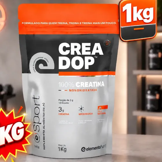 Creatina 1kg Monohidratada 100% Pura Creadop Elementopuro Sem Sabor