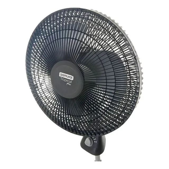 Ventilador Samurai Tropical De Pedestal 45 Cm 60 Negro Blanco Plástico 3