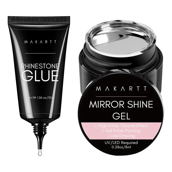 Kit De Esmalte De Uñas Con Pegamento De Diamantes De Imitaci