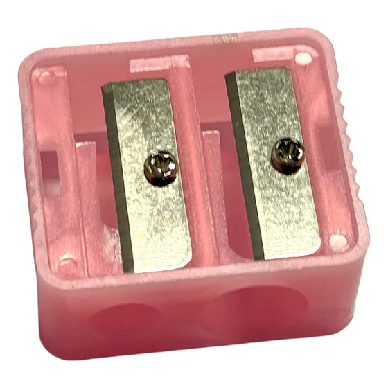 Sacapuntas Doble Mazz Make Up - Precisión Y Estilo Rosa Claro