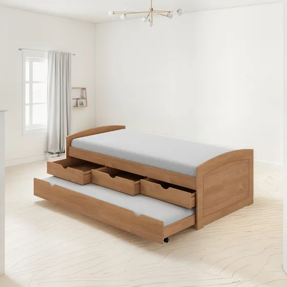 Cama Marinera Madera Maciza Con Cajones - Rustico Muebles -