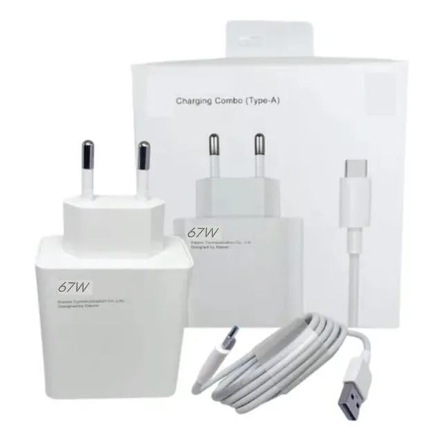 Adaptador De Parede 67w Com Cabo Usb-c Recarga Ultra Rapida