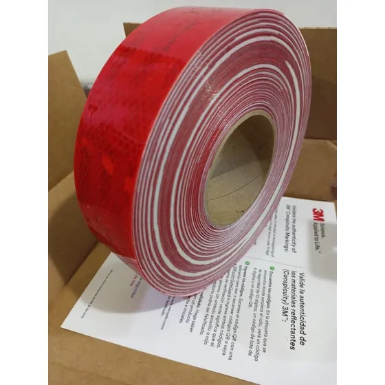 Cinta Reflectiva 3m Camionera Blanco Con Rojo. Grado Diamant