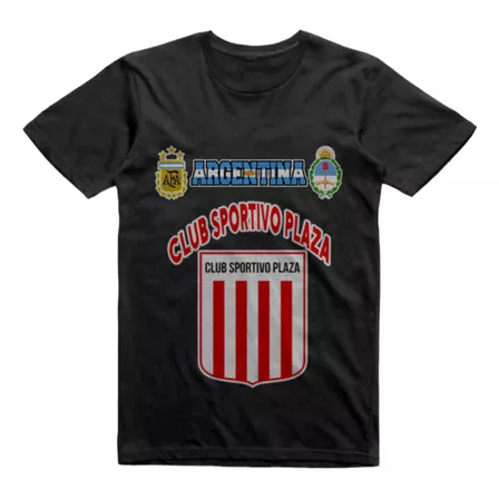 Remera Infantil Negra Club Sportivo Plaza Chaco