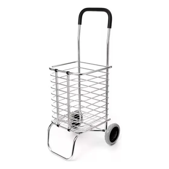 Carro De Feria Aluminio Plegable Rueda Simple Aguanta 75kgs