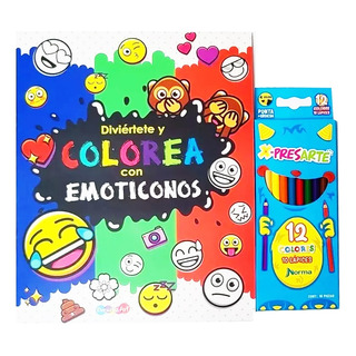 Libro Para Colorear Emoticonos Con Colores Libro Para Colorear Emoticonos Con Colores