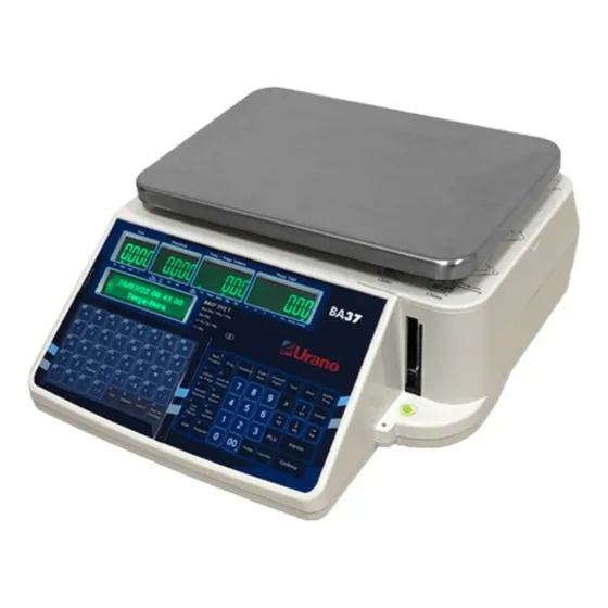 Balança Com Etiquetadora Urano Ba37 31/2 T Ethernet Aço inoxidável Branco