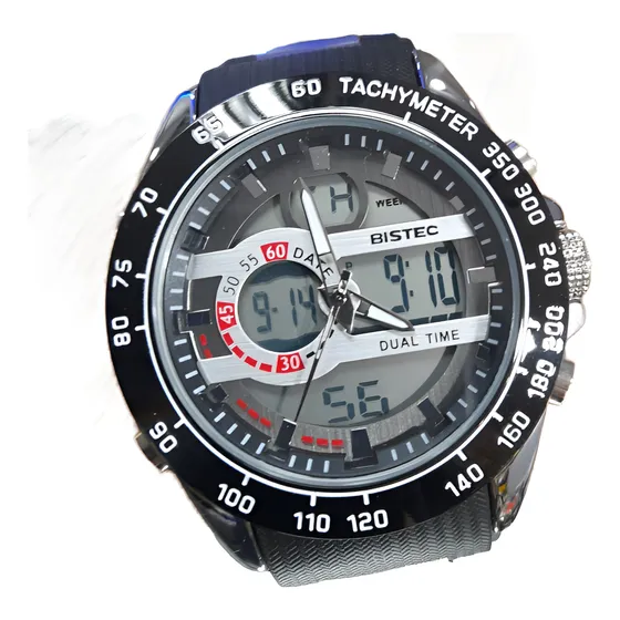 Reloj Hombre Bistec Dual Resistente Agua 