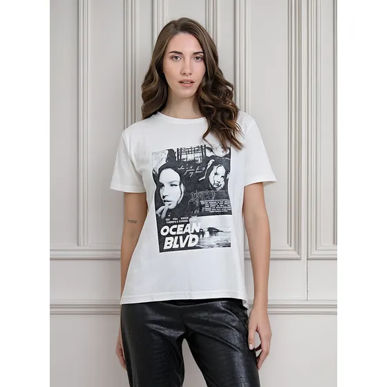 Remera Algodón Estampada Mujer Nylon Lana Del Rey Blvd