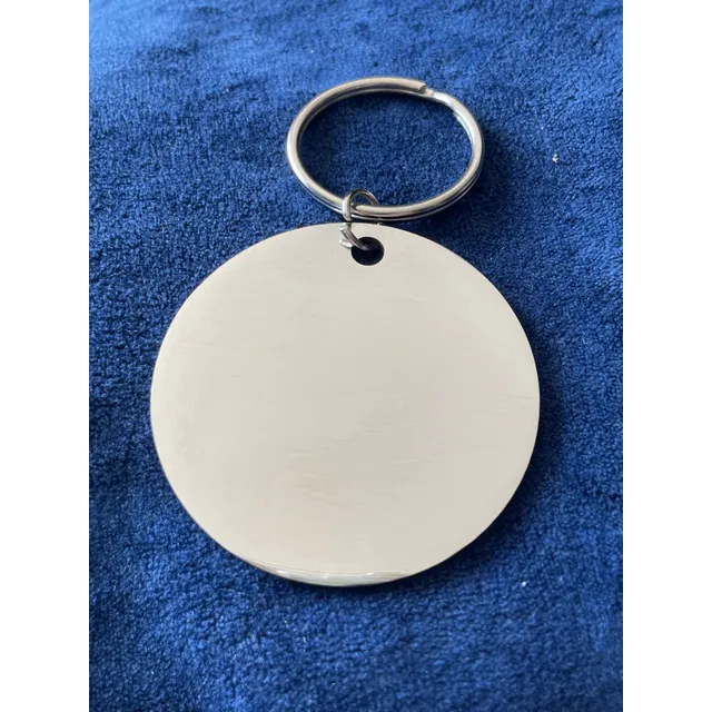 Llavero Para Grabado Laser Acero Inoxidable 5cm Circulo