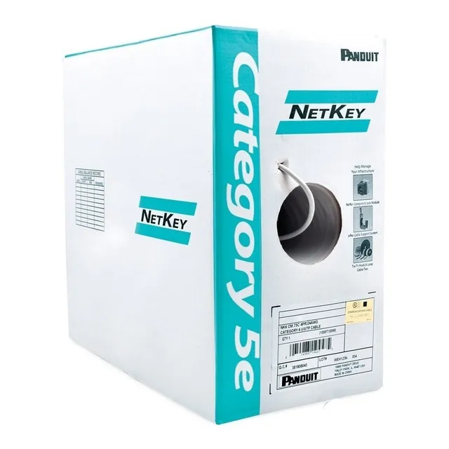 Cable Utp 305m Cobre Netkey Gris Claro Cat5e 24 Awg 100mhz