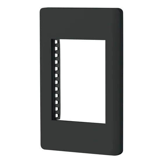 Placa Negra De 1 Ventana 3 Módulos, Línea Lisboa, Volteck 47