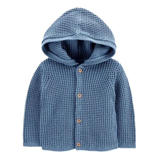 Saco De Punto Con Capucha, Azul Carters 1p598810