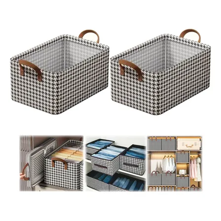 2pcs Organizador De Cajas De Almacenamiento De Ropa Plegable
