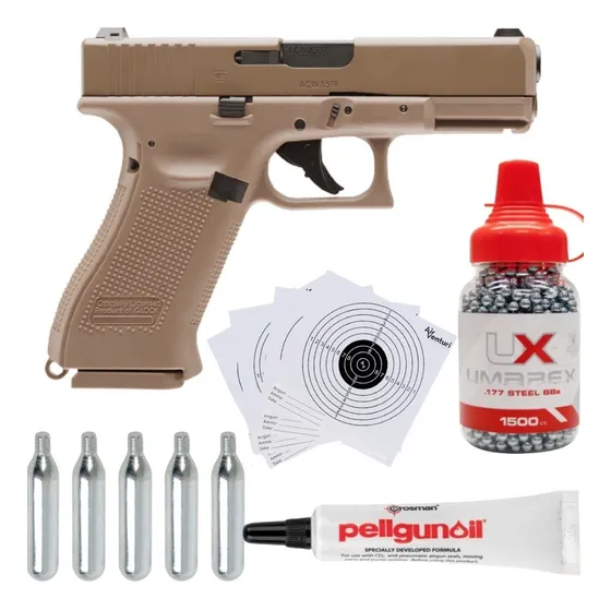 Glock 19x Gen 5 Coyote Co2 Pistola .177 Blowback Xtreme P