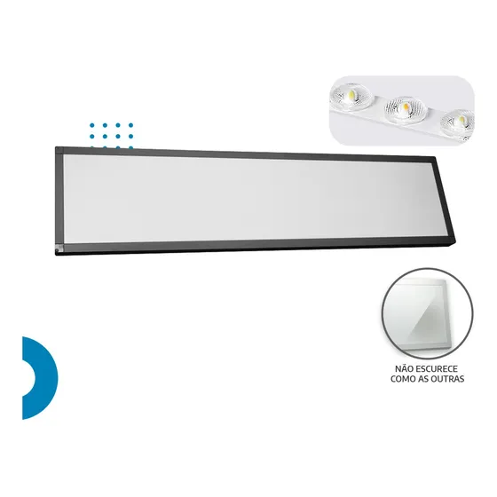 Painel Led Retangular 48w 30x120 Sobrepor Luminaria 