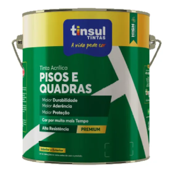 Pintura De Pisos, Paredes Y Canchas 900 Ml Multiusos Tinsul Color Plomo