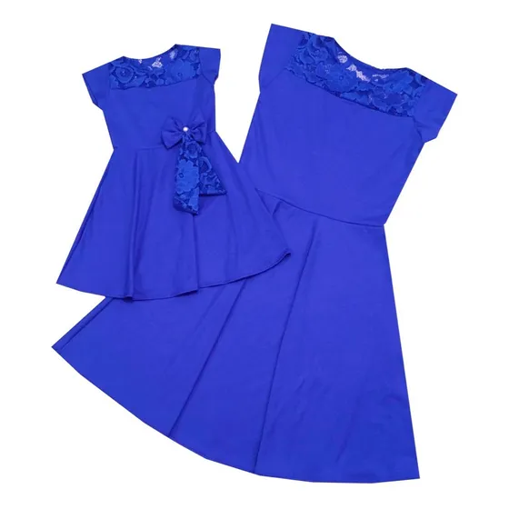 Vestido Tal Mãe Tal Filha Vermelho Rodado Com Manga Promocão