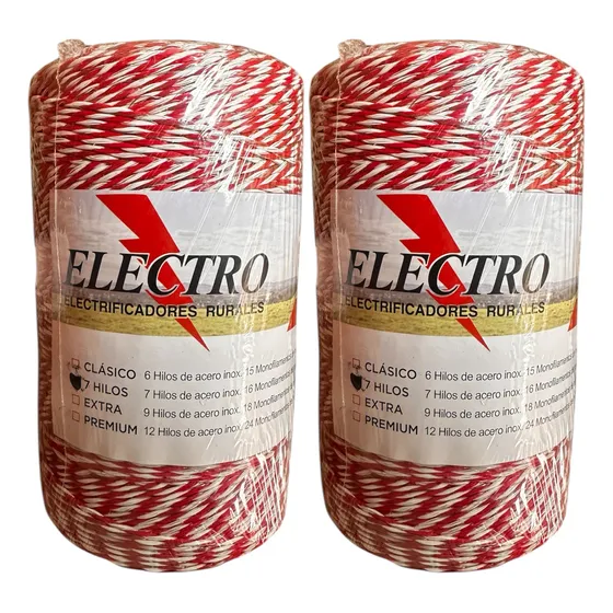 Cable-hilo Electroplastico X500mts X2 Unidades Para Boyero