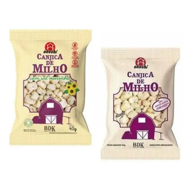 Kit 5 Canjicas De Milho C/ Açúcar 5 Canjicas C/ Sal 50g Cada