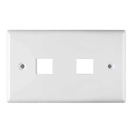 Tapa Face Plate 2 Puertos Jack Coupler Rj45 Hembra 4x2