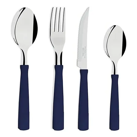 Juego de cubiertos Tramontina Set Cubiertos x24 New Kolor azul - 24
