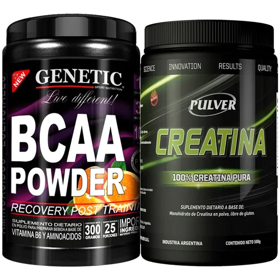 Desarrollo Muscular Energía Creatina 500 Bcaa Powder Genetic