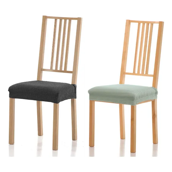 Funda Para Asiento De Silla Poliester Elastizada Lavable Color Negro Diseño De La Tela Liso