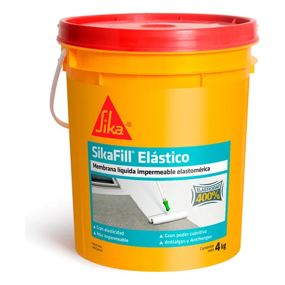 Membrana Liquida Sika Sikafill Elástico 4kg Gris Gris Satinado