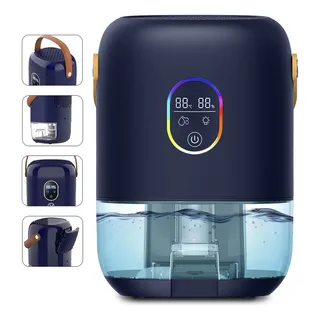Desumidificador De Ar Ambiente Eletrico Antimofo 1000ml Cor Azul Desumidificador De Ar Ambiente Eletrico Antimofo 1000ml Cor Azul