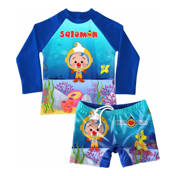 Conjunto De Traje De Baño Niño Payaso Plim Plim