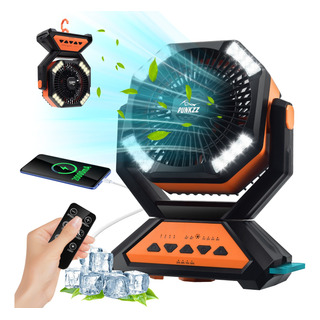 Ventilador Portátil Camping Acampar Con Led 20000mah 12inchs Ventilador Portátil Camping Acampar Con Led 20000mah 12inchs