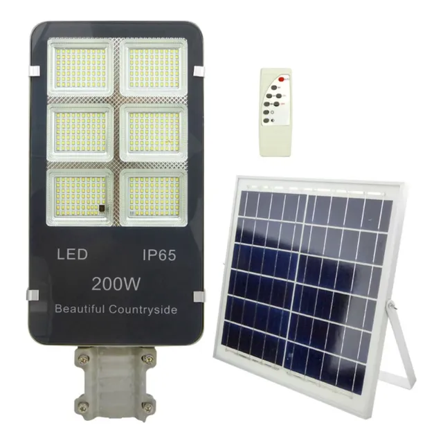 Foco Solar 200 Led 200 Watt Panel Solar Control Remoto