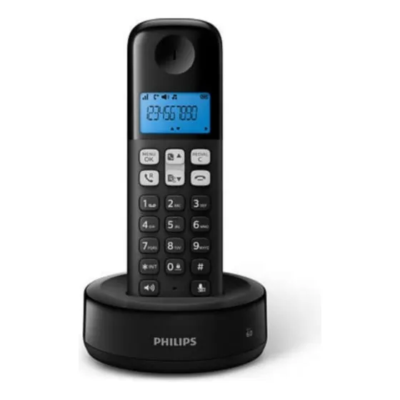 Teléfono Inalámbrico Philips D131 Color Negro D1311b/77