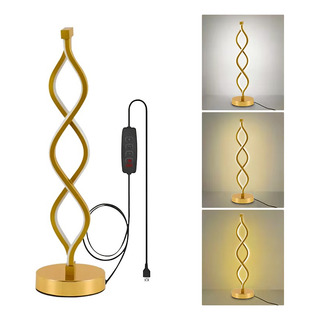 Abajur Luminåria De Mesa Modelo Espiral Led Decoração 3 Cor Abajur Luminåria De Mesa Modelo Espiral Led Decoração 3 Cor