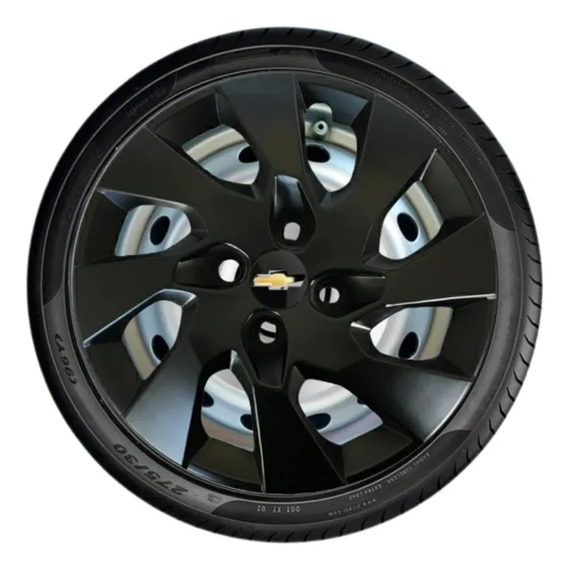 Jogo 4 Calotas Aro 14 Onix Prisma Corsa Montana Preto Fosco