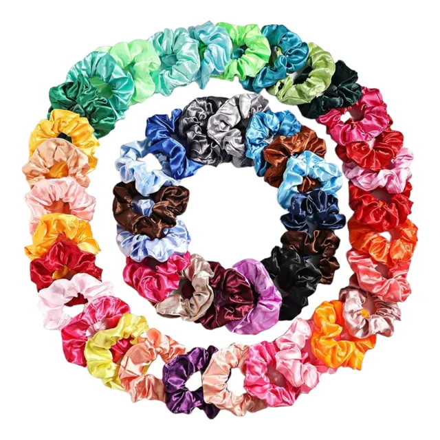 Scrunchies De Satin Kit X12 Bambas / Cuidado Del Cabello 