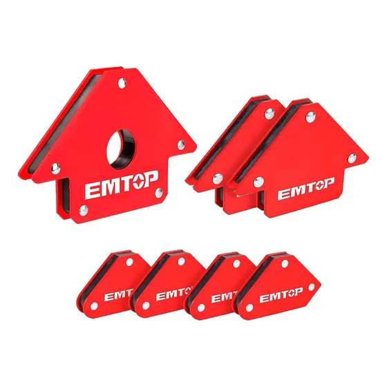 Escuadras Magnéticas Emtop Emwh7002 Para Soldar 7 Pcs