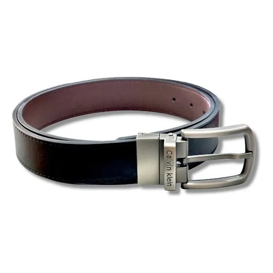 Cinto Couro Masculino Calvin Klein Dupla Face 42 Até 52