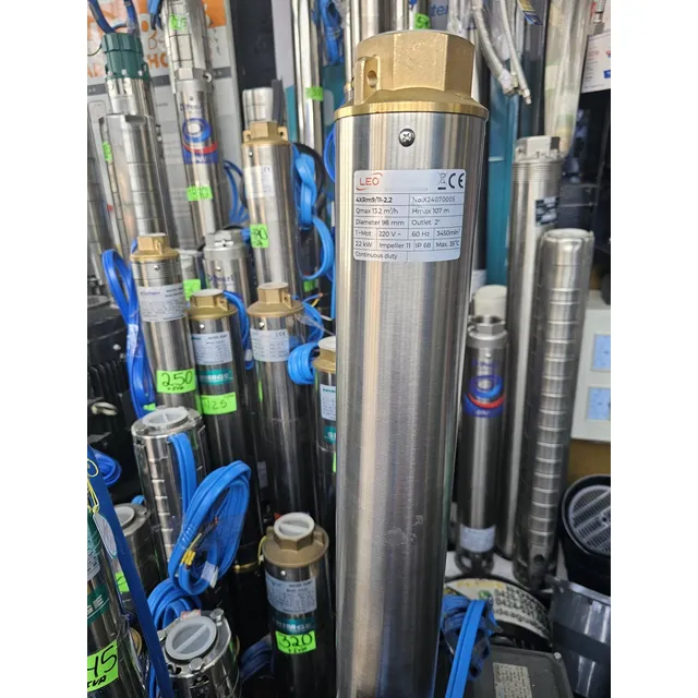 Bomba Sumergible De 3hp Marca Leo 4xrm9/11 Voltaje 220