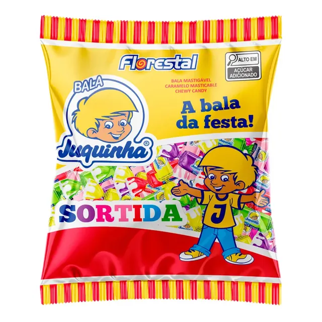 Bala Juquinha Sortida Pacote 500g - Atacado