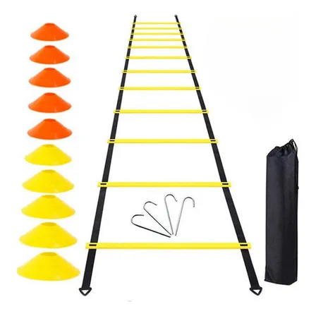 Escalera Coordinacion Deportiva Kit De Entrenamiento Norplat Color Amarillo