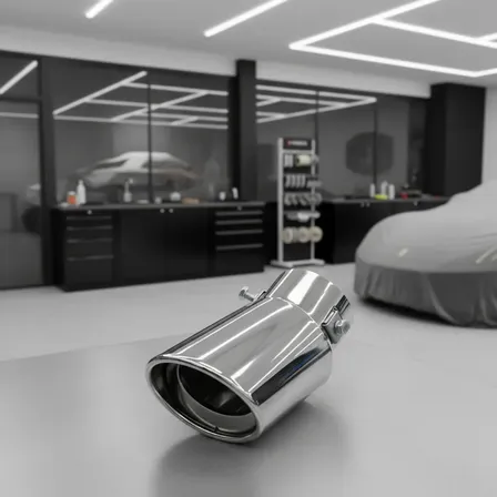 Ponteira Escape Universal Burned Tip Saída Unica Carro Aço Queimado