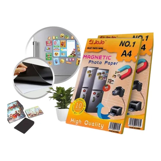 Papel Fotográfico Magnetico Glossy Imantado 10 Hojas A4 Jojo