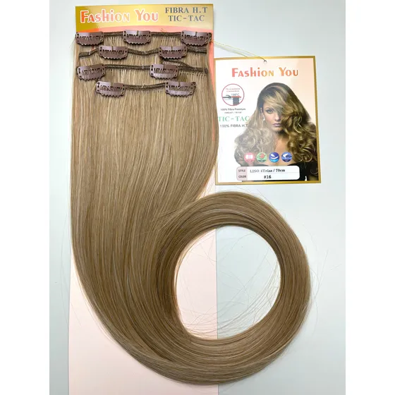 Cabelo Orgânico Tic Tac Liso 4 Telas 70cm Fio Sem Brilho