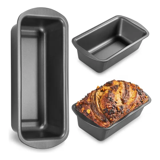 Budinera Molde Pan Reposteria Antiadherente Teflon 29cm Color Negro
