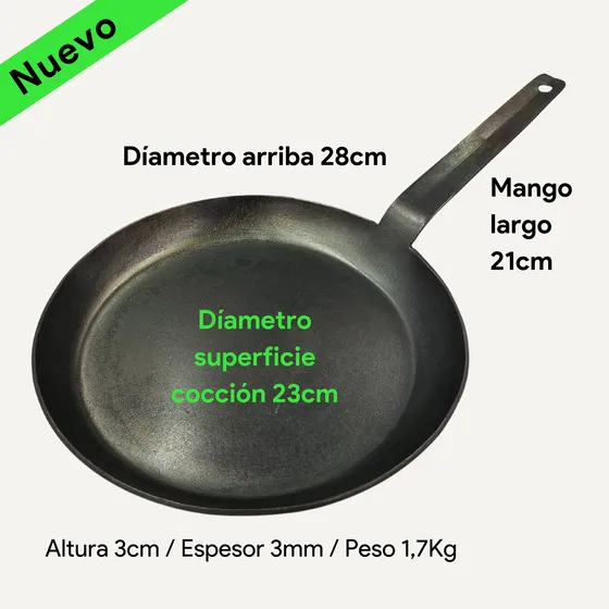 Viko Sartén X 28cm De Hierro Forjado Vikogrills Gauchogrilx