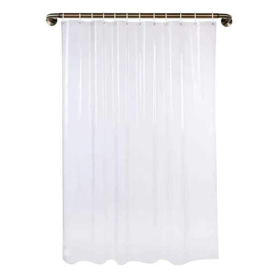 1 Cortina De Box Transparente Grossa Resistente Antimofo
